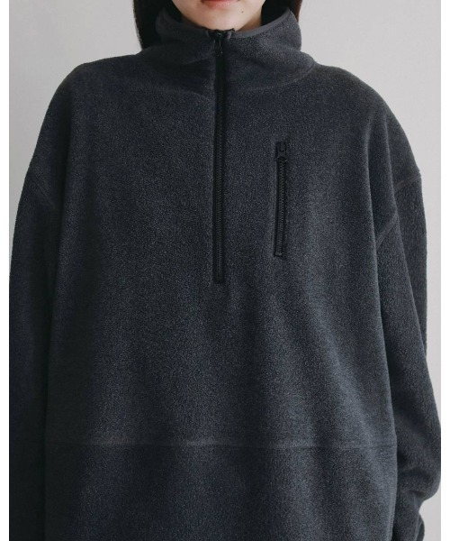 anuke（アンヌーク）の「Fleece 2way Onepiece 62620307（ワンピース・レディース・チャコールグレー/オフホワイト・38/36）」の17枚目の写真
