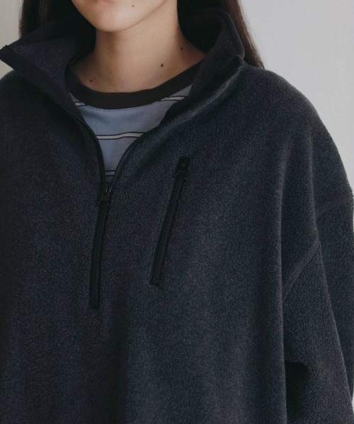 anuke（アンヌーク）の「Fleece 2way Onepiece 62620307（ワンピース・レディース・チャコールグレー/オフホワイト・38/36）」の18枚目の写真