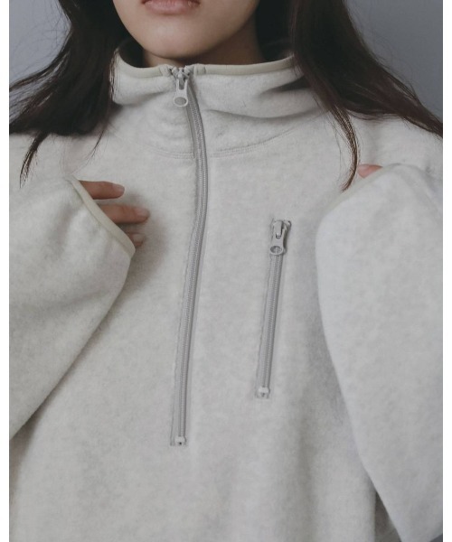 anuke（アンヌーク）の「Fleece 2way Onepiece 62620307（ワンピース・レディース・チャコールグレー/オフホワイト・38/36）」の14枚目の写真