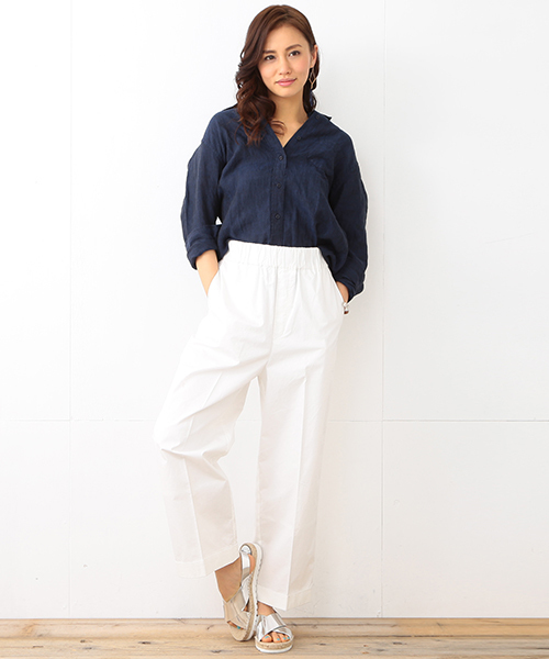 B:MING by BEAMS（ビーミングバイビームス）の「ビーミング by ビームス / 綾ダンプパンツ（その他パンツ・レディース・ホワイト/スミクロ/ネイビー・SMALL/MEDIUM）」の7枚目の写真