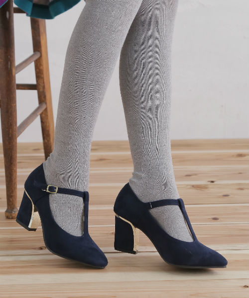 Noubel Voug Relax（ヌーベルヴォーグリラックス）の「Noubel Voug Relax(ヌーベル　ヴォーグ リラックス)/ゴールドラインＴフロントパンプス（パンプス・レディース・ベージュ系その他/ブラック/グレー/ネイビー・LL/L/M/S）」の4枚目の写真