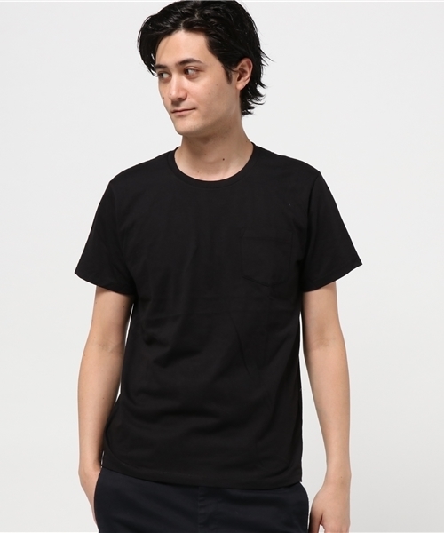 NANO universe(ナノユニバース)の「:24/-天竺クルーポケT(Tシャツ/カットソー・メンズ・ブラック/グレー/ネイビー/ホワイト・SMALL/X-LARGE/LARGE/MEDIUM)」の2枚目の写真