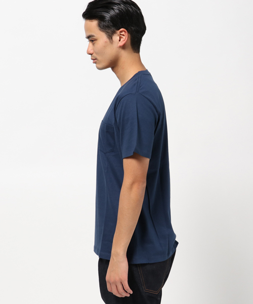 NANO universe(ナノユニバース)の「:24/-天竺クルーポケT(Tシャツ/カットソー・メンズ・ブラック/グレー/ネイビー/ホワイト・SMALL/X-LARGE/LARGE/MEDIUM)」の5枚目の写真