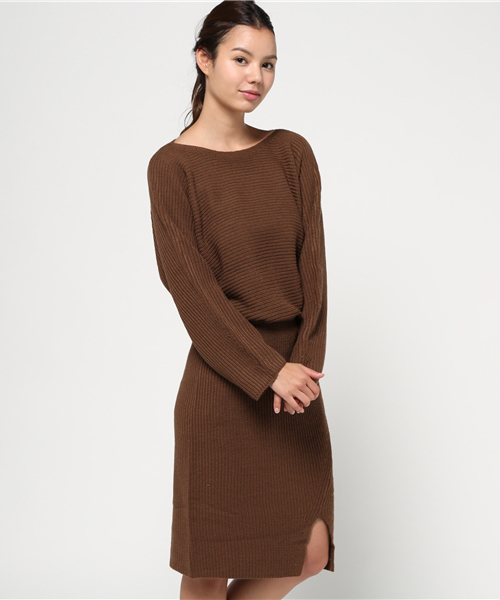 Simplicite シンプリシテェ の Simplicite ウエストシェイプアゼワンピース ワンピース Wear