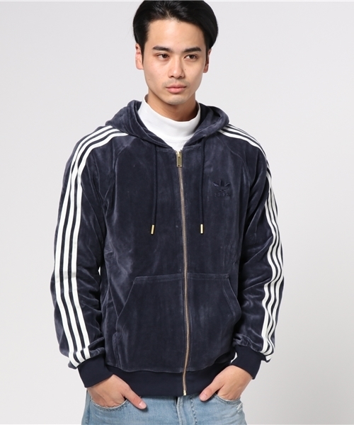 Adidas アディダス の メンズ アディダス オリジナルス ベロア パーカ Adidas Velour Zip Hoodie Ay9219 パーカー Wear