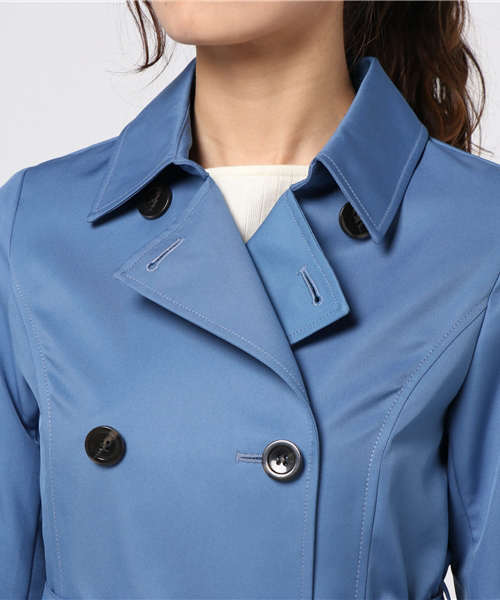 Honeys（ハニーズ）の「ショート丈トレンチコート（トレンチコート・レディース・ピンク/ライトベージュ/ブルー・L/M）」の7枚目の写真