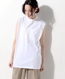 HYKE - HYKE ハイク NC3-011 UNITED ARROWS ユナイテッドアローズ別注 ノースリーブ カットソー ホワイト系 1【美品】【中古】 HYKE(ハイク) 20SSノースリーブコットンカットソー201 12259 011