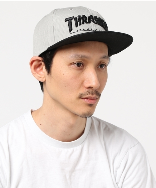 THRASHER（スラッシャー）の「THRASHER　MAGLOGOキャップ（キャップ・メンズ・ホワイト×ブラック/ブラック/グレー系その他・フリー）」の3枚目の写真
