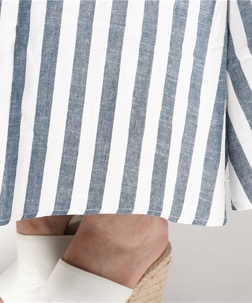 MERLOT（メルロー）の「ボーダーポケットストライプフレアスカート2946（スカート・レディース・ネイビー/レッド・FREE）」の3枚目の写真