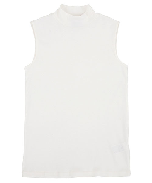 PUNYUS（プニュズ）の「ノースリーブハイネックTシャツ（タンクトップ・レディース・ホワイト/ブラック・1/3/4/2）」の7枚目の写真