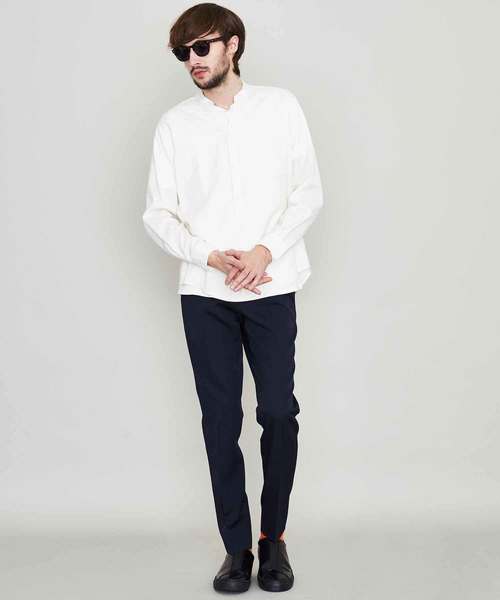 UNITED TOKYO（ユナイテッドトウキョウ）の「ハイカウントスリムスラックス（スラックス・メンズ・ブラウン/ネイビー/ブラック/カーキ/ブルー/ダークグレー/ライトグリーン/イエロー/サックスブルー・3/2/1/4）」の18枚目の写真