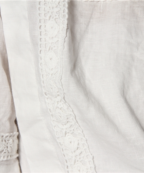 BEAMS BOY(ビームスボーイ)の「BEAMS BOY / リネン ノーカラーレース 7分袖(シャツ/ブラウス・レディース・ホワイト・ONE SIZE)」の7枚目の写真