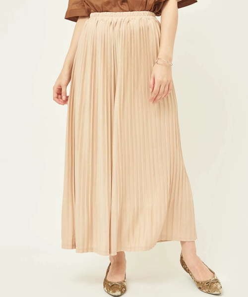 earth music&ecology（アースミュージックアンドエコロジー）の「カットプリーツスカーチョ（その他パンツ・レディース・レッド/ブラック/ベージュ/ネイビー/マスタード/杢グレー/ブルーグリーン/カーキ・FREE）」の4枚目の写真