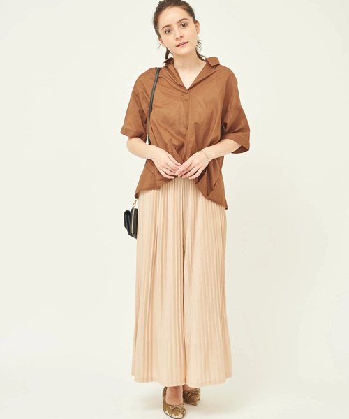 earth music&ecology（アースミュージックアンドエコロジー）の「カットプリーツスカーチョ（その他パンツ・レディース・レッド/ブラック/ベージュ/ネイビー/マスタード/杢グレー/ブルーグリーン/カーキ・FREE）」の18枚目の写真