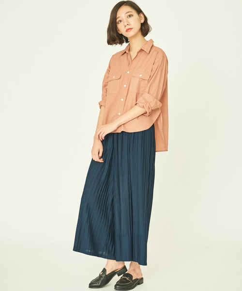 earth music&ecology（アースミュージックアンドエコロジー）の「カットプリーツスカーチョ（その他パンツ・レディース・レッド/ブラック/ベージュ/ネイビー/マスタード/杢グレー/ブルーグリーン/カーキ・FREE）」の20枚目の写真