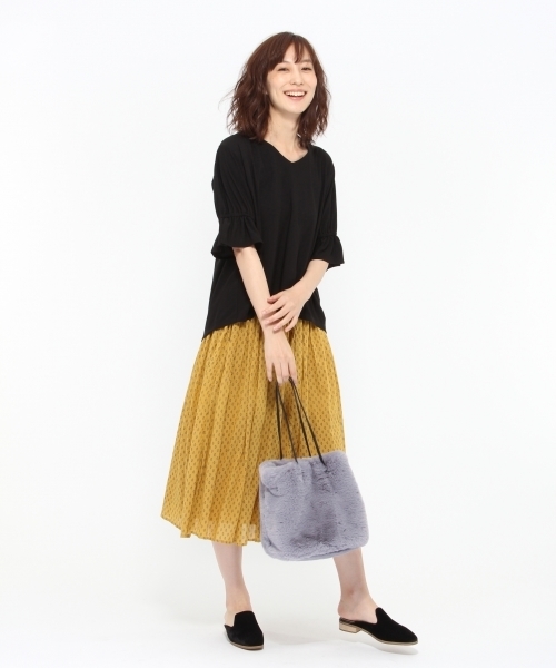 LAKOLE（ラコレ）の「エコファーショルダーバッグ / LAKOLE（ショルダーバッグ・レディース・ライトブラウン/ボルドー/ライトグレー/ブルー・FREE）」の5枚目の写真