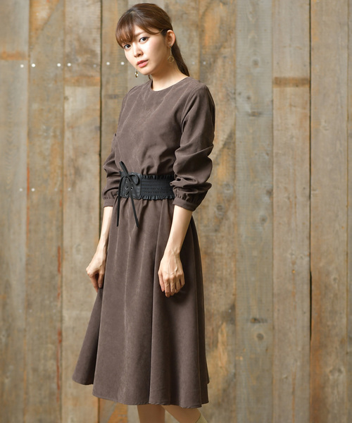Rps アールピーエス の サッシュベルト付ピーチフレアーワンピース ワンピース Wear