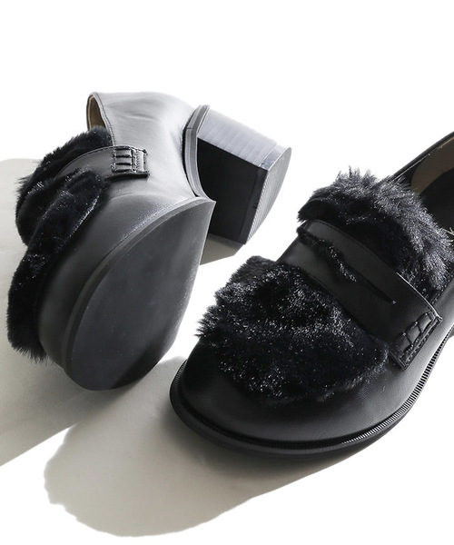 WEGO（ウィゴー）の「WEGO/ファー切替ローファー（ローファー・レディース・ホワイト/ブラック/ブラウン・LARGE/MEDIUM）」の11枚目の写真