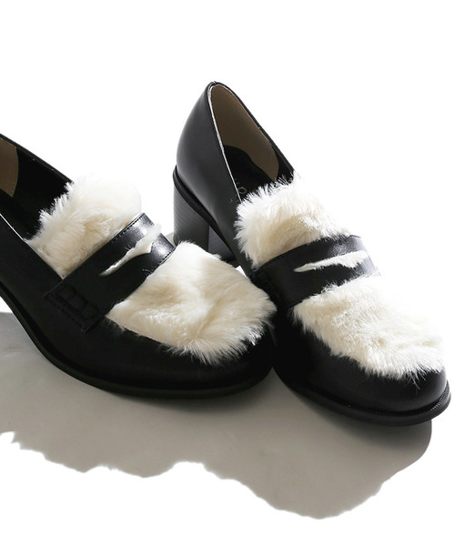 WEGO（ウィゴー）の「WEGO/ファー切替ローファー（ローファー・レディース・ホワイト/ブラック/ブラウン・LARGE/MEDIUM）」の12枚目の写真