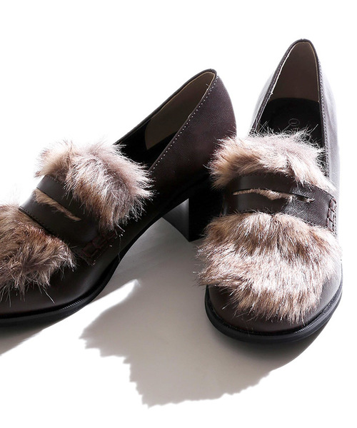 WEGO（ウィゴー）の「WEGO/ファー切替ローファー（ローファー・レディース・ホワイト/ブラック/ブラウン・LARGE/MEDIUM）」の13枚目の写真