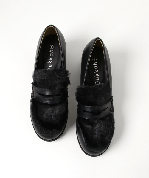 WEGO（ウィゴー）の「WEGO/ファー切替ローファー（ローファー・レディース・ホワイト/ブラック/ブラウン・LARGE/MEDIUM）」の5枚目の写真