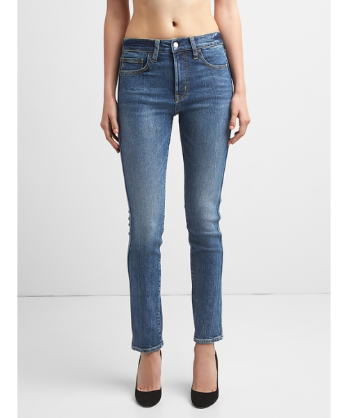 GAP（ギャップ）の「ハイライズ スリムストレートフィット ジーンズ（デニムパンツ・レディース・インディゴブルー・29/26/27/24/25/23/28/24inch/28inch/29inch/27inch/23inch/26inch/25inch）」の6枚目の写真
