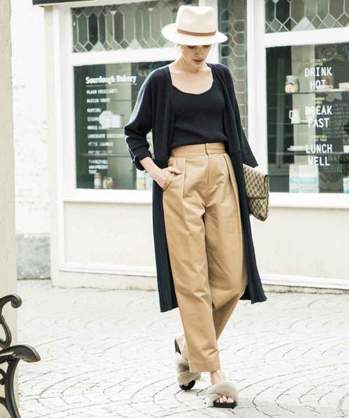 Emma Taylor（エマテイラー）の「プリーツニットガウン（カーディガン/ボレロ・レディース・ネイビー/オフホワイト/キャメル/モカ・FREE）」の20枚目の写真