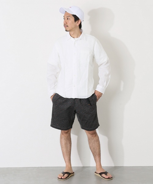 JOURNAL STANDARD relume（ジャーナルスタンダード　レリューム）の「No.66リネン オーバーダイシャツ#（シャツ/ブラウス・メンズ・レッド系その他/ホワイト/ネイビー/グレー/カーキ/サックスブルー・L/M/S）」の13枚目の写真