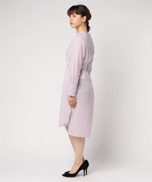 RIVE DROITE（リヴドロワ）の「スパンボイルロングシャツワンピース（ワンピース・レディース・ブラック/ベージュ/バイオレット・FREE）」の12枚目の写真