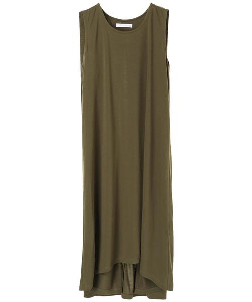 AMERICAN HOLIC(アメリカンホリック)の「イレヘムバックフレアノースリーブワンピース *(ワンピース・レディース・ブラック/カーキ/ブラウン/ブルー・FREE)」の7枚目の写真