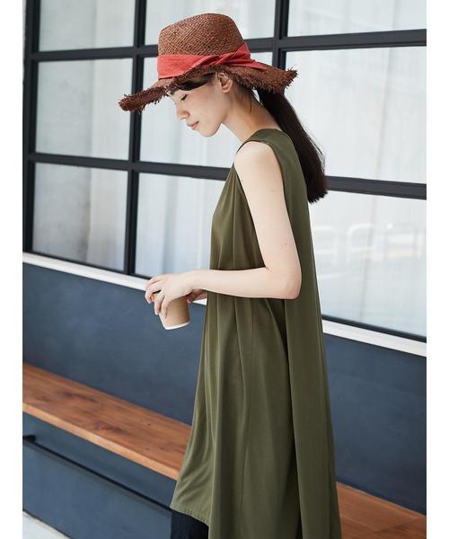 AMERICAN HOLIC(アメリカンホリック)の「イレヘムバックフレアノースリーブワンピース *(ワンピース・レディース・ブラック/カーキ/ブラウン/ブルー・FREE)」の13枚目の写真