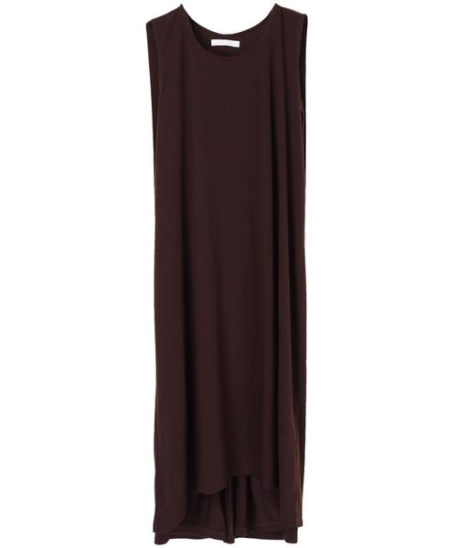 AMERICAN HOLIC(アメリカンホリック)の「イレヘムバックフレアノースリーブワンピース *(ワンピース・レディース・ブラック/カーキ/ブラウン/ブルー・FREE)」の6枚目の写真