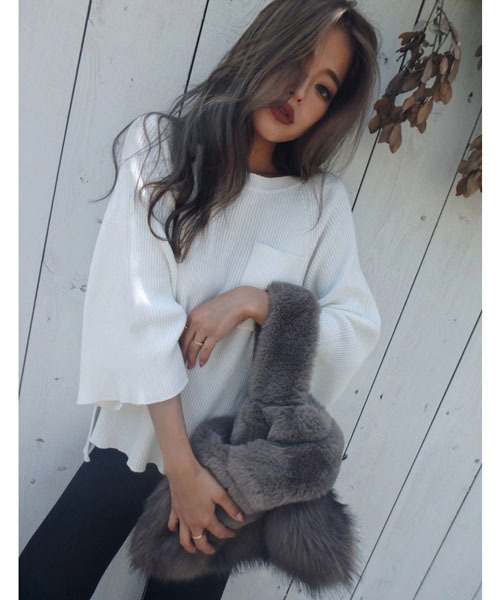 TRUNC（トランクエイティーエイト）の「Fur Switching Bag（ハンドバッグ・レディース・ブラウン/アイボリー/チャコール・FREE）」の14枚目の写真