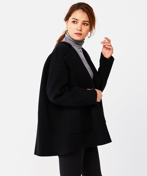 ESTNATION ダブルフェイスノーカラーコート ESTNATION（エストネーション）の「ESTNATION / ダブルフェイスノー