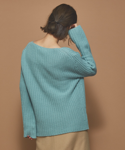 Abahouse Devinette(ドゥヴィネット)の「カラーローゲージプルオーバー(ニット/セーター・レディース・レッド/サックスブルー・フリー)」の5枚目の写真