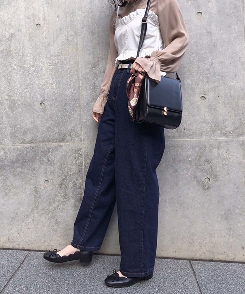 one after another NICE CLAUP(ワンアフターアナザーナイスクラップ)の「スカラバレエ シューズ(バレエシューズ・レディース・ブラック・SMALL/MEDIUM/LARGE)」の6枚目の写真