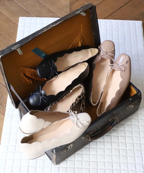 one after another NICE CLAUP(ワンアフターアナザーナイスクラップ)の「スカラバレエ シューズ(バレエシューズ・レディース・ブラック・SMALL/MEDIUM/LARGE)」の5枚目の写真