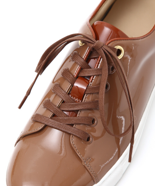 Au BANNISTER（オゥバニスター）の「チェック＆レザースニーカー（スニーカー・レディース・シルバー/その他/キャメル・38/39/35/36/37）」の10枚目の写真