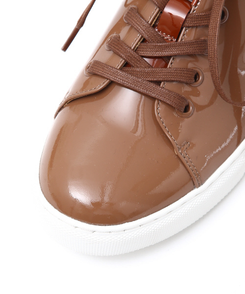 Au BANNISTER（オゥバニスター）の「チェック＆レザースニーカー（スニーカー・レディース・シルバー/その他/キャメル・38/39/35/36/37）」の11枚目の写真