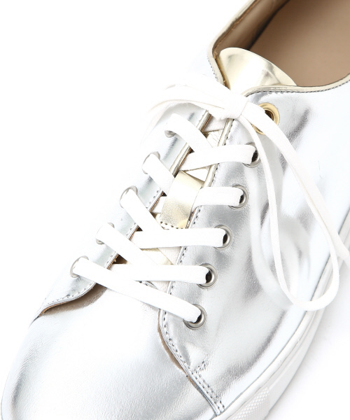 Au BANNISTER（オゥバニスター）の「チェック＆レザースニーカー（スニーカー・レディース・シルバー/その他/キャメル・38/39/35/36/37）」の12枚目の写真