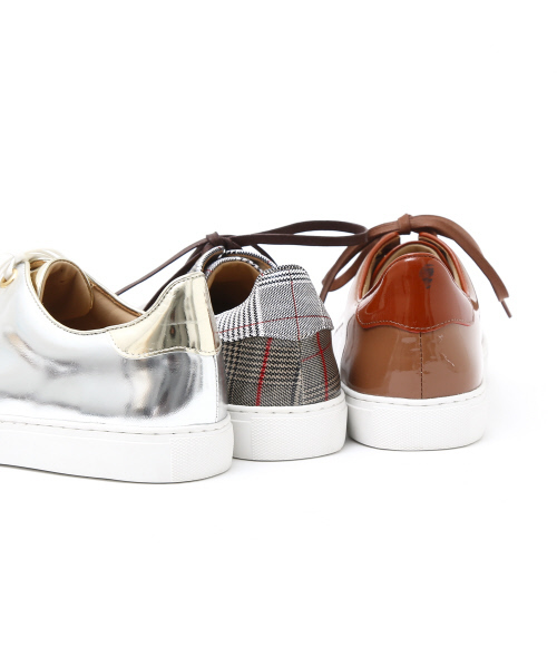 Au BANNISTER（オゥバニスター）の「チェック＆レザースニーカー（スニーカー・レディース・シルバー/その他/キャメル・38/39/35/36/37）」の20枚目の写真