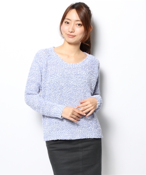 one after another NICE CLAUP（ワンアフターアナザーナイスクラップ）の「【ナイスクラップ】ポップコーンニット（ニット/セーター・レディース・ミント/ブルー/ピンク・FREE）」の14枚目の写真