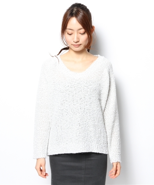 one after another NICE CLAUP（ワンアフターアナザーナイスクラップ）の「【ナイスクラップ】ポップコーンニット（ニット/セーター・レディース・ミント/ブルー/ピンク・FREE）」の7枚目の写真