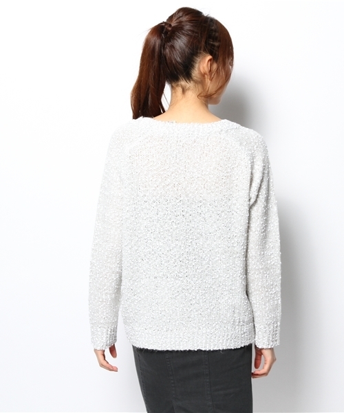 one after another NICE CLAUP（ワンアフターアナザーナイスクラップ）の「【ナイスクラップ】ポップコーンニット（ニット/セーター・レディース・ミント/ブルー/ピンク・FREE）」の9枚目の写真