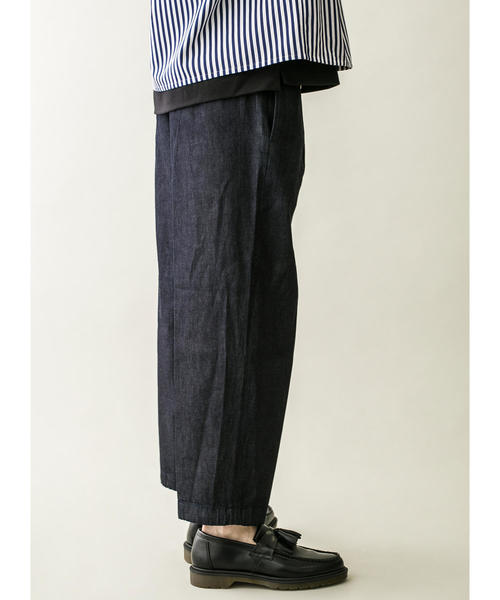 MONKEY TIME（モンキータイム）の「＜monkey time＞  DENIM WIDE 1P ANKLE/ワイドアンクル（デニムパンツ・メンズ・ネイビー・L/M/S）」の7枚目の写真