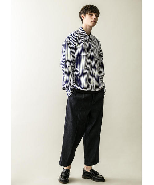 MONKEY TIME（モンキータイム）の「＜monkey time＞  DENIM WIDE 1P ANKLE/ワイドアンクル（デニムパンツ・メンズ・ネイビー・L/M/S）」の9枚目の写真