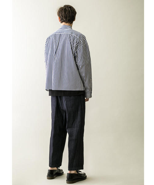 MONKEY TIME（モンキータイム）の「＜monkey time＞  DENIM WIDE 1P ANKLE/ワイドアンクル（デニムパンツ・メンズ・ネイビー・L/M/S）」の3枚目の写真