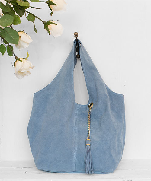 NANO universe（ナノユニバース）の「POPCORN/タッセルチェーントート（トートバッグ・レディース・ライトグレー/ライトベージュ/グレイッシュベージュ/ブルー/イエロー/ピンク/オレンジ・FREE）」の4枚目の写真