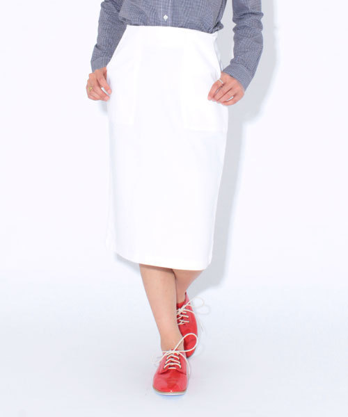 Ray BEAMS（レイビームス）の「Ray BEAMS / ストレッチ ペンシルスカート（スカート・レディース・ホワイト/ブルー系その他・1/0）」の12枚目の写真