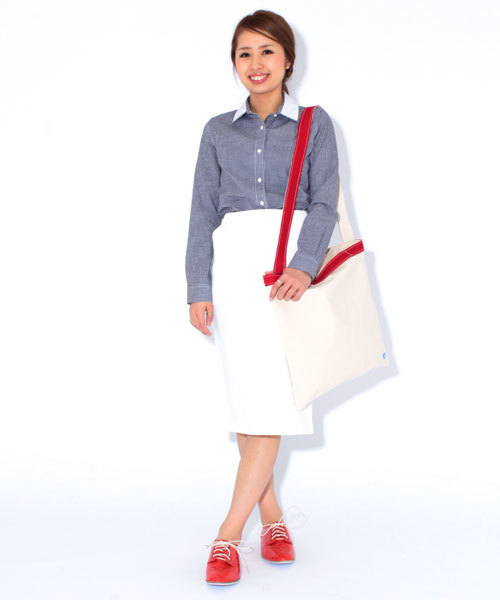 Ray BEAMS（レイビームス）の「Ray BEAMS / ストレッチ ペンシルスカート（スカート・レディース・ホワイト/ブルー系その他・1/0）」の11枚目の写真